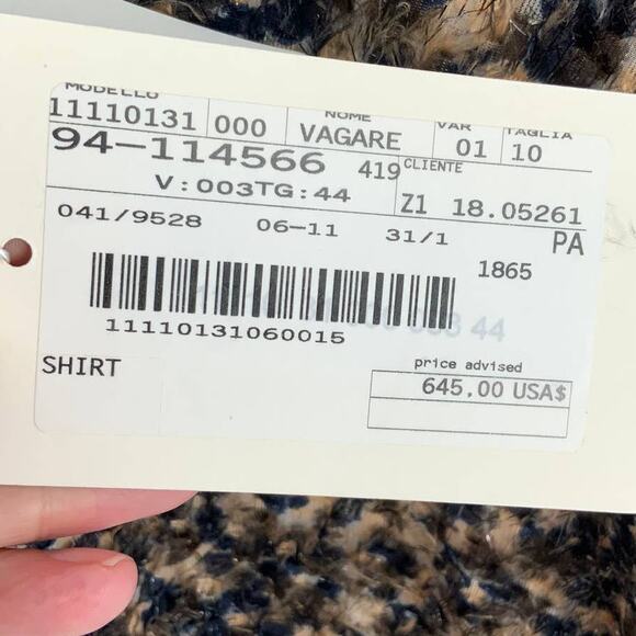 Max Mara | 10 | Vagare Designer Silk Animal Print Top Made in Italy | NWT $645 - Picture 9 of 9